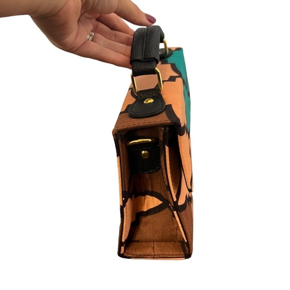 NEW Ankara African Print Multicolored Convertible Crossbody Purse /Handbag - Picture 3 of 8